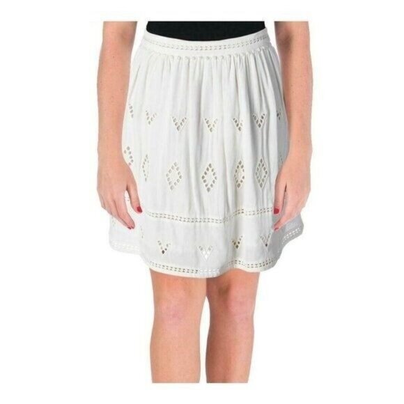 Scotch & Soda Skirt 2 White Lace Insert Eyelet Beach Holiday Summer Resort - Picture 11 of 12